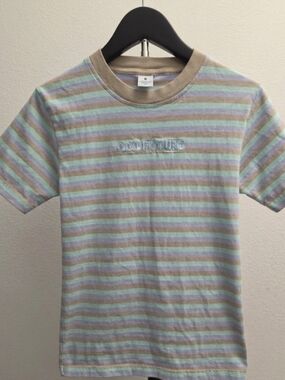 Odd Future Pastel Striped Embroidered Logo T-Shirt